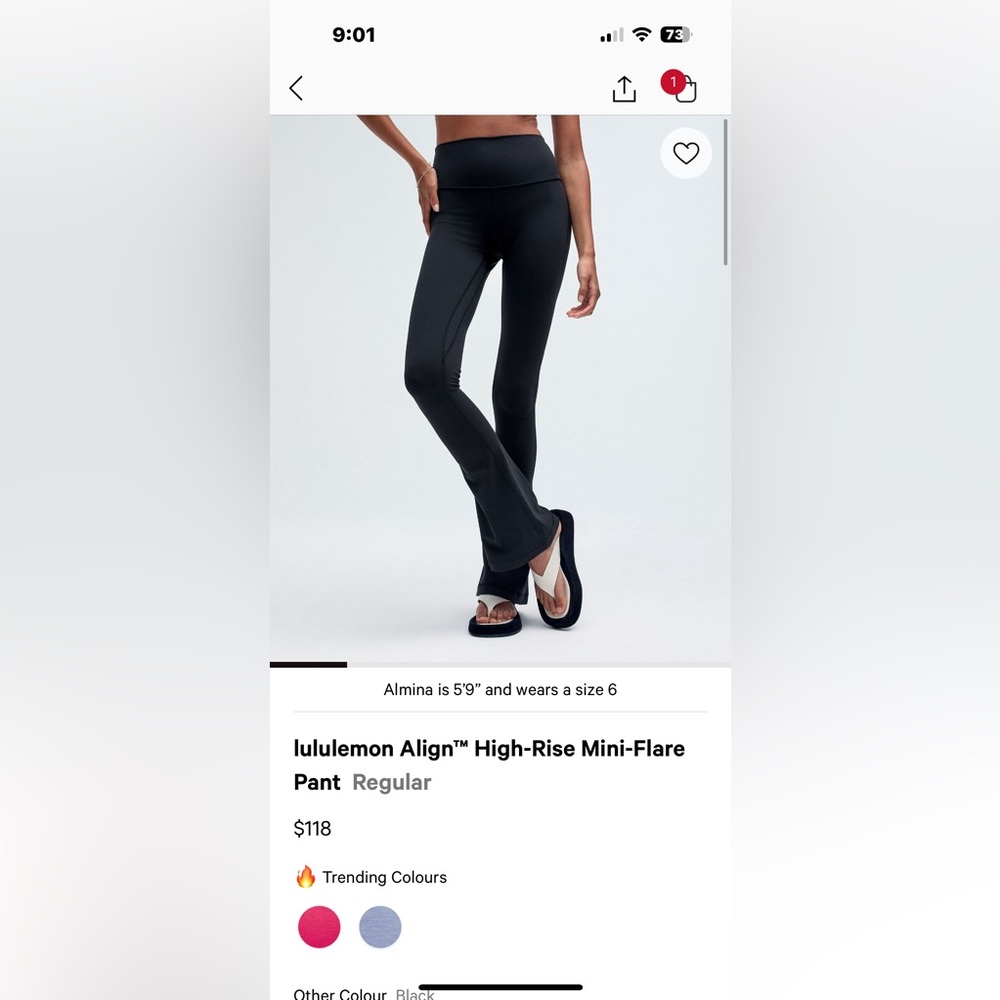 Align Mini Flare Regular Black